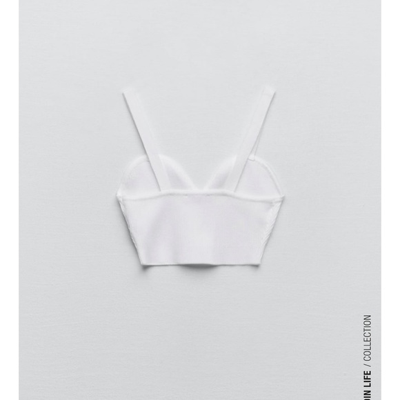 Zara RIBBED STRAPPY TOP​ - Picture 3 of 4